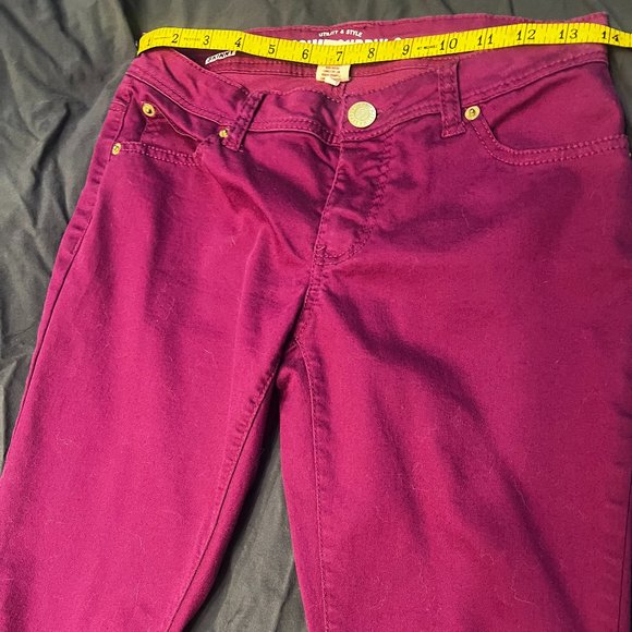 Mossimo Petite Size 6 Skinny Jeans in Fuscia - Picture 1 of 7